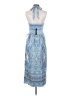 Lulus 100% Polyester Paisley Blue Cocktail Dress Size S - photo 2