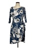 Robbie Bee 100% Polyester Print Blue Cocktail Dress Size L - photo 1