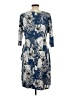 Robbie Bee 100% Polyester Print Blue Cocktail Dress Size L - photo 2