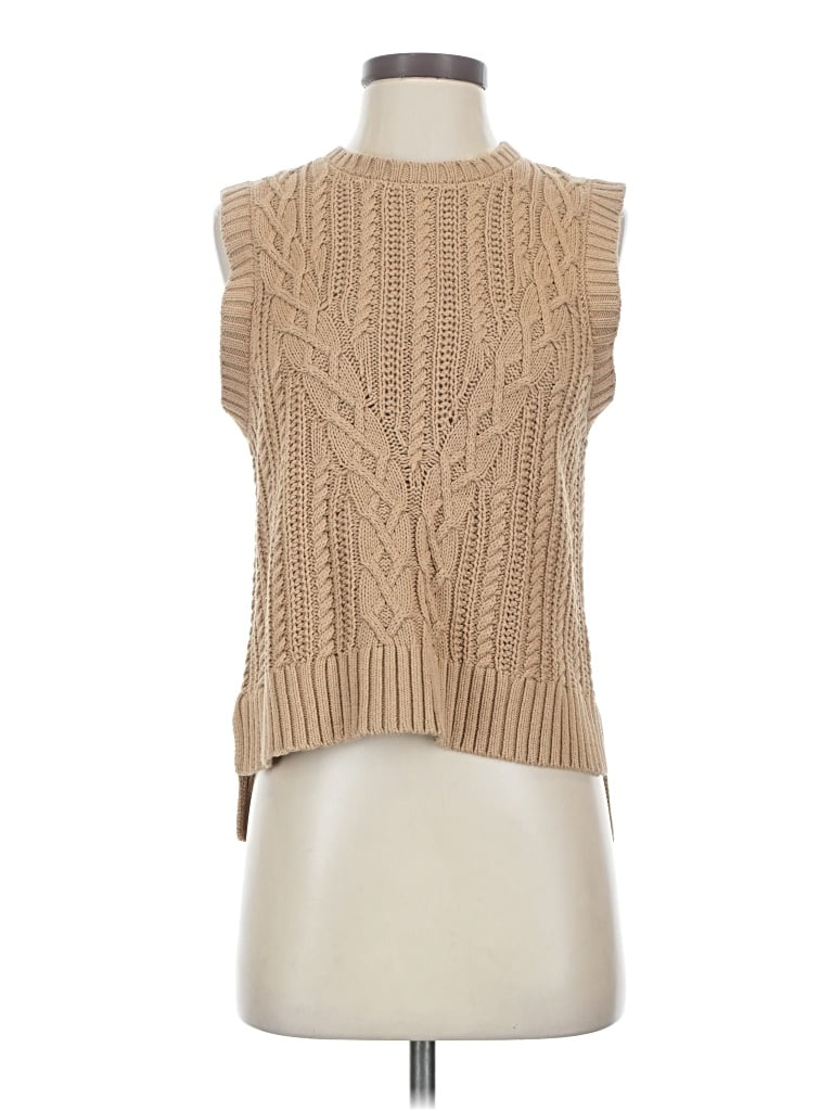 Pre-owned Rachel Zoe Tjx Sleeveless Blouse In Tan