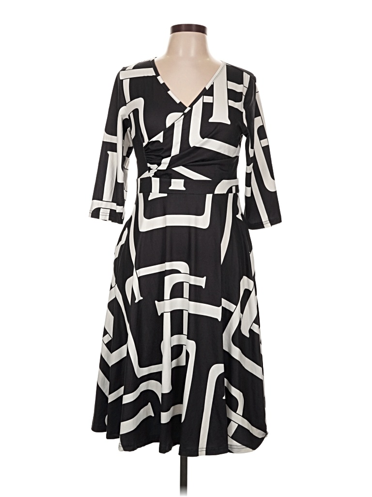 Pre-owned Assorted Brands Casual Dress In Black