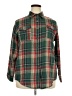 Unbranded 100% Polyester Plaid Green Long Sleeve Blouse Size XXL - photo 1