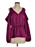 Trina Turk 100% Polyester Solid Pink Burgundy 3/4 Sleeve Blouse Size S - photo 1