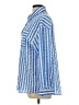 Unbranded 100% Polyester Stripes Blue Long Sleeve Blouse Size L - photo 5