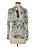 Mac and Me 100% Rayon Animal Print Silver Long Sleeve Blouse Size S - photo 1