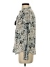 Mac and Me 100% Rayon Animal Print Silver Long Sleeve Blouse Size S - photo 5