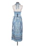 Lulus 100% Polyester Paisley Blue Cocktail Dress Size S - photo 2
