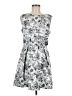 Forever 21 Contemporary 100% Polyester Print Gray Silver Cocktail Dress Size M - photo 1
