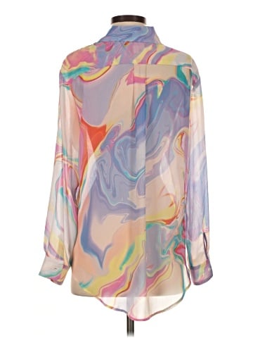 Lavender Brown Long Sleeve Blouse (view 2)