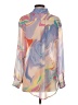 Lavender Brown 100% Polyester Print Pink Long Sleeve Blouse Size S - photo 2