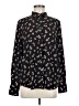 Ann Taylor LOFT 100% Polyester Floral Black Long Sleeve Blouse Size M - photo 1