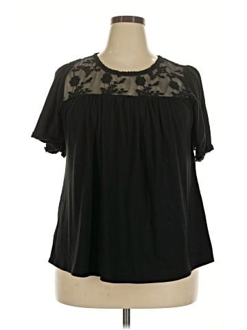 Indigo Rose Short Sleeve Blouse (view 1)