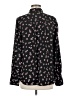 Ann Taylor LOFT 100% Polyester Floral Black Long Sleeve Blouse Size M - photo 2