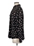 Ann Taylor LOFT 100% Polyester Floral Black Long Sleeve Blouse Size M - photo 5