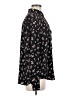 Ann Taylor LOFT 100% Polyester Floral Black Long Sleeve Blouse Size M - photo 4