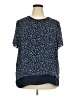 Hilary Radley 100% Polyester Blue Short Sleeve Top Size XXL - photo 1