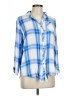 Hester & Orchard 100% Rayon Plaid Blue 3/4 Sleeve Button-Down Shirt Size L - photo 1