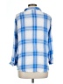 Hester & Orchard 100% Rayon Plaid Blue 3/4 Sleeve Button-Down Shirt Size L - photo 2
