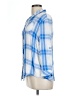 Hester & Orchard 100% Rayon Plaid Blue 3/4 Sleeve Button-Down Shirt Size L - photo 5