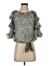 Express 100% Polyester Silver 3/4 Sleeve Blouse Size XXS - photo 1