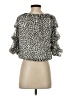 Express 100% Polyester Silver 3/4 Sleeve Blouse Size XXS - photo 2