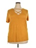 Glitz Yellow Short Sleeve T-Shirt Size 3X - photo 1