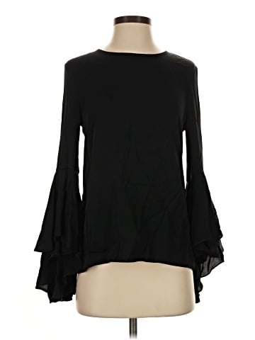 Milly Long Sleeve Silk Top (view 1)