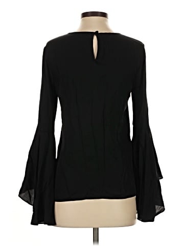 Milly Long Sleeve Silk Top (view 2)