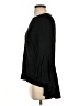 Milly Black Long Sleeve Silk Top Size 0 - photo 5