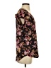 Express 100% Polyester Floral Brown Short Sleeve Blouse Size S - photo 4