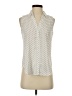 Ann Taylor Polka Dots Ivory Sleeveless Button-Down Shirt Size XS (petite) - photo 1