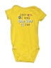 Carter's 100% Cotton Print Yellow Short Sleeve Onesie Size 6-9 mo - photo 1