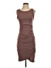 Leith Solid Brown Casual Dress Size S - photo 1