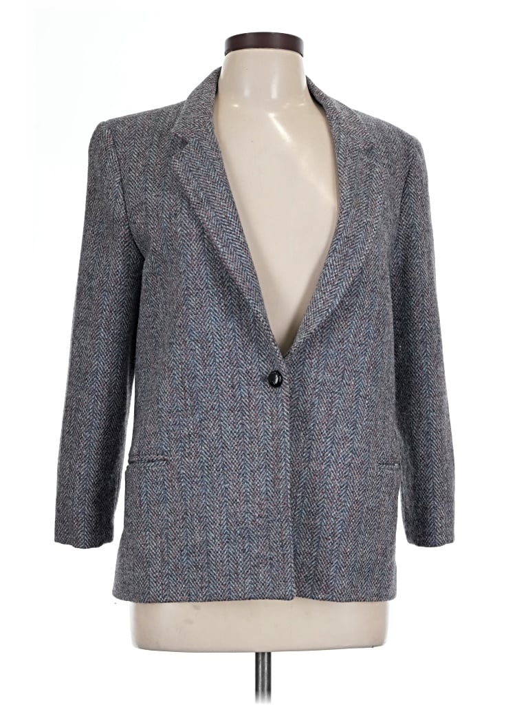 Pre-owned Assorted Brands Blazer Jacket In Gray