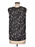 Ann Taylor LOFT 100% Polyester Black Sleeveless Blouse Size L (petite) - photo 2