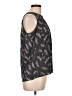 Ann Taylor LOFT 100% Polyester Black Sleeveless Blouse Size L (petite) - photo 4