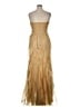 Badgley Mischka 100% Silk Gold Cocktail Dress Size 14 - photo 2