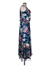 Studio One 100% Polyester Tropical Blue Casual Dress Size 10 - photo 4