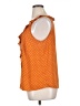 LC Lauren Conrad 100% Polyester Polka Dots Orange Sleeveless Blouse Size XL - photo 5