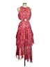 Unbranded 100% Polyester Paisley Pink Cocktail Dress Size L - photo 1