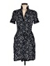 POPSUGAR 100% Rayon Polka Dots Hearts Black Blue Casual Dress Size M - photo 1