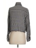 Zara Checkered-gingham Blue Long Sleeve Blouse Size S - photo 2