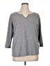 Lands' End Gray 3/4 Sleeve Top Size 1X - photo 1