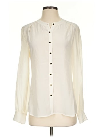 Banana Republic Long Sleeve Silk Top (view 1)