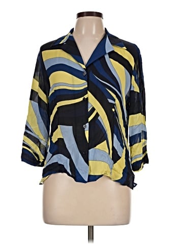 Juliana Collezione 3/4 Sleeve Silk Top (view 1)