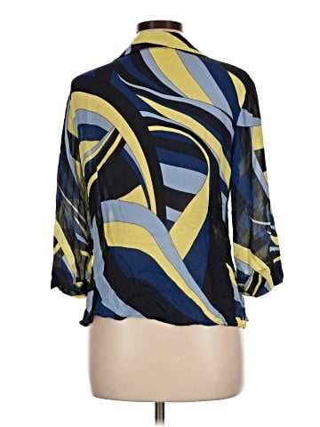 Juliana Collezione 3/4 Sleeve Silk Top (view 2)