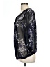 Zara Basic 100% Silk Black 3/4 Sleeve Silk Top Size L - photo 5