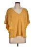 BCBGMAXAZRIA Yellow Short Sleeve Top Size L - photo 1