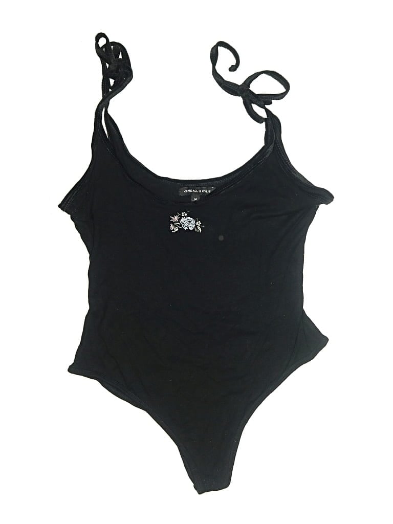 Pre-owned Kendall & Kylie Bodysuit In Black