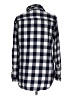 Old Navy 100% Cotton Checkered-gingham Blue Long Sleeve Button-Down Shirt Size L - photo 2